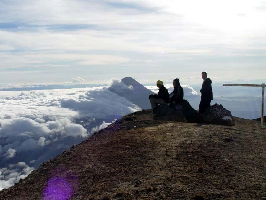 1 Day Acatenango Volcano Hike from Antigua - At the summit, 360-degree views and Fuego