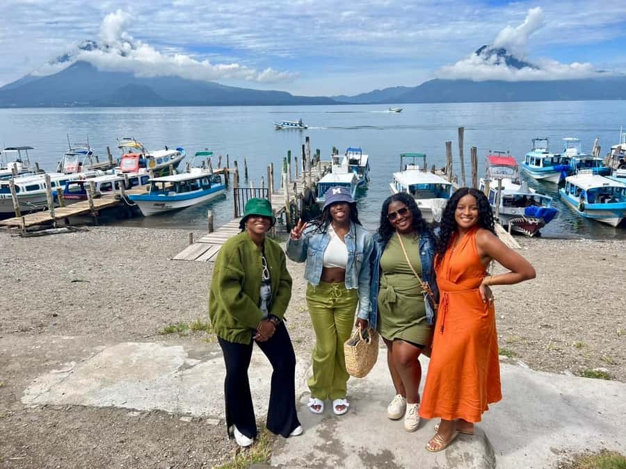 Antigua: Private Lake Atitlán Day Tour with Mayan Guide - First view of Lake Atitlán from Panajachel