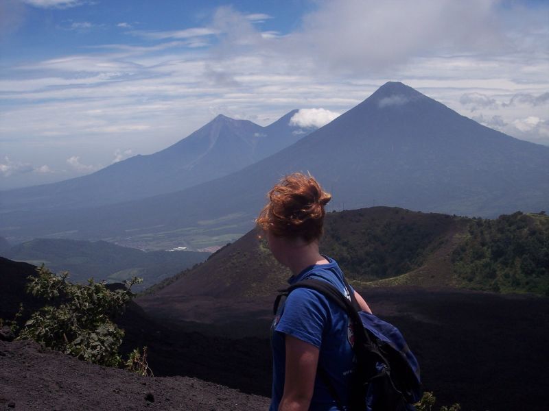 From Antigua: Pacaya Volcano Day Hike - The smoking cone and views toward three volcanoes