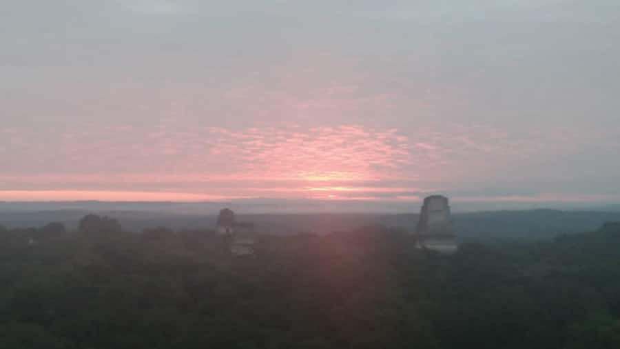 From Flores: Tikal Sunset Tour - The Great Plaza and Temple I
