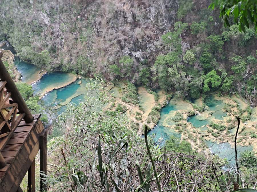 From Guatemala City to Semuc Champey in one day. - The Semuc Champey viewpoint and four-hour visit